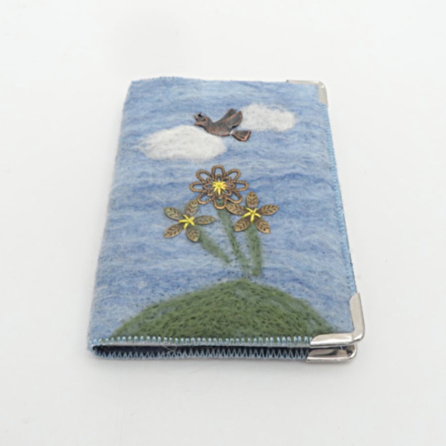 Pocket diary and card wallet combination, blue ... - Folksy