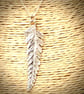 Forest Fern - Precious metal clay and Sterling Silver pendant necklace - Image 3