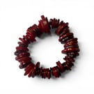 A striking handmade bracelet. 
