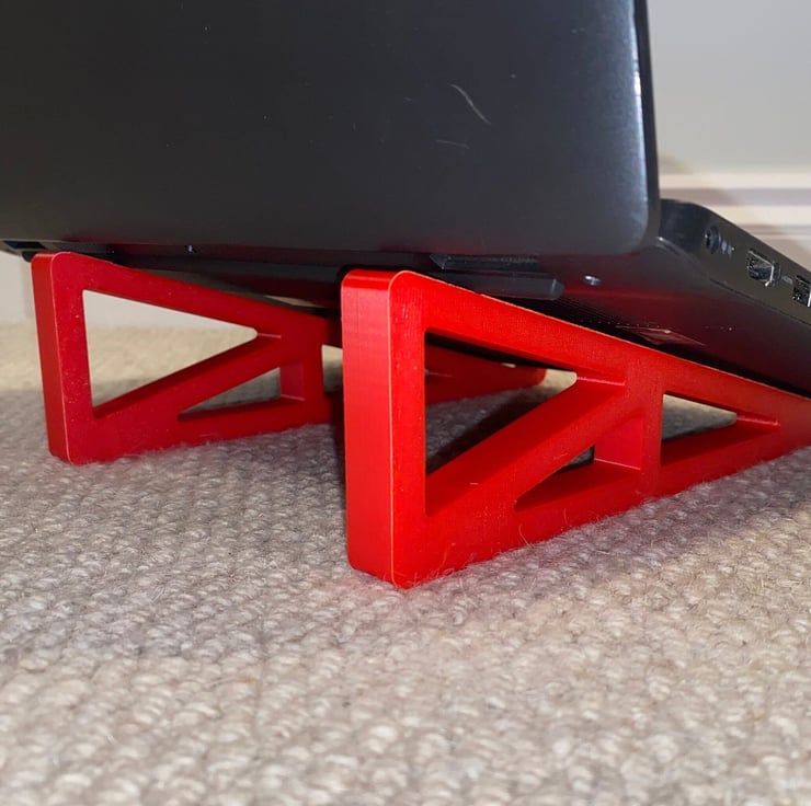 Portable 3D Printed Laptop Stand Sleek & Folksy