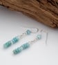 Sterling Silver, Larimar and Aquamarine Earrings - Image 1