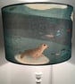 Polar Bear Artic Antics -Handmade Children Table Lampshade 30cm Drum. - Image 2