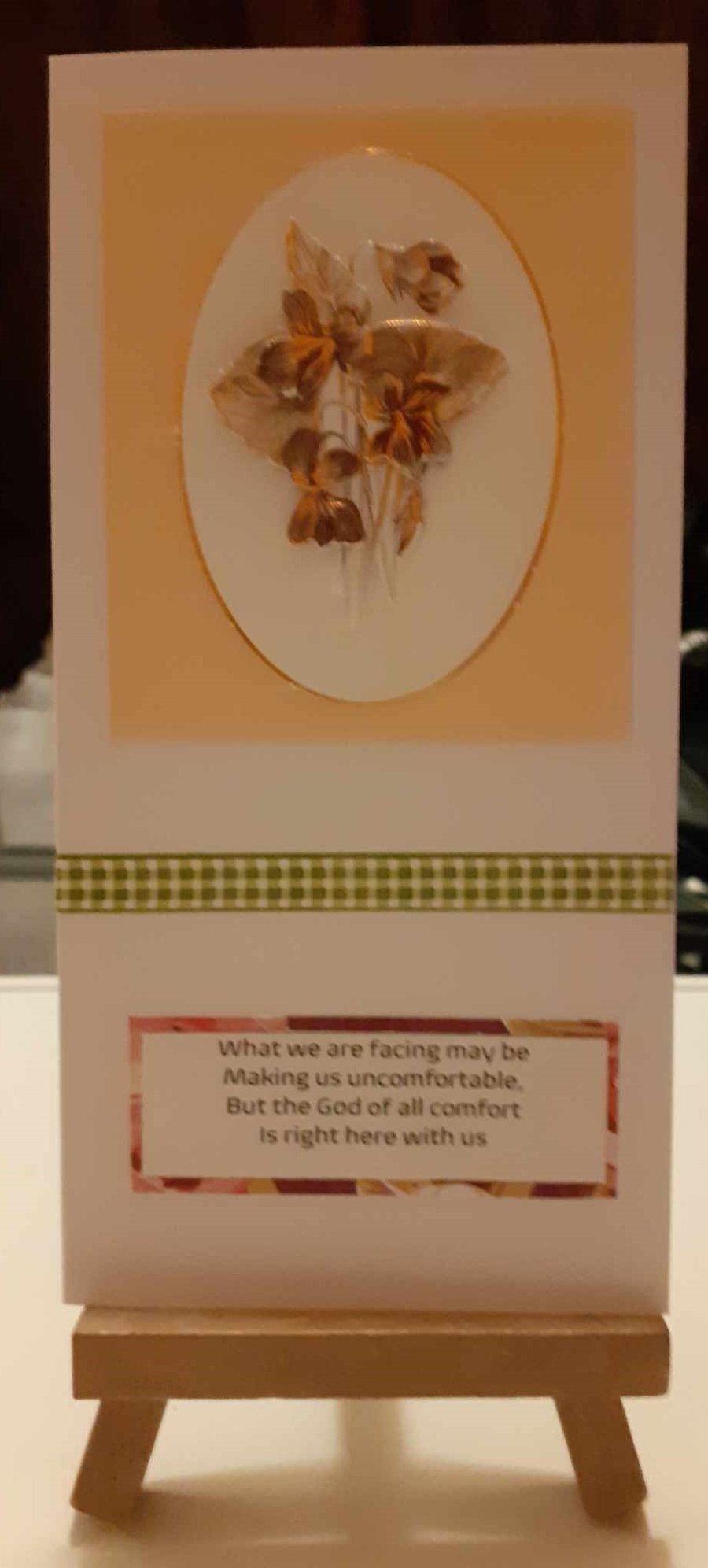 Cream and Bronze Christian Card