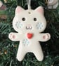 Snow cat Christmas decoration