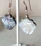 BLACK SHELL FLOWER EARRINGS - - FREE SHIPPING  - Image 4