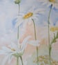 White Daisies with cow parsley in Norfolk watercolour painting - Image 3
