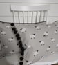 Sophie Allport Sheep   Cushion Cover with Black Pom poms - Image 2
