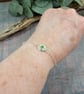 Silver Pebble Bracelet with Daffodil, Adjustable Slider Clasp - Image 5