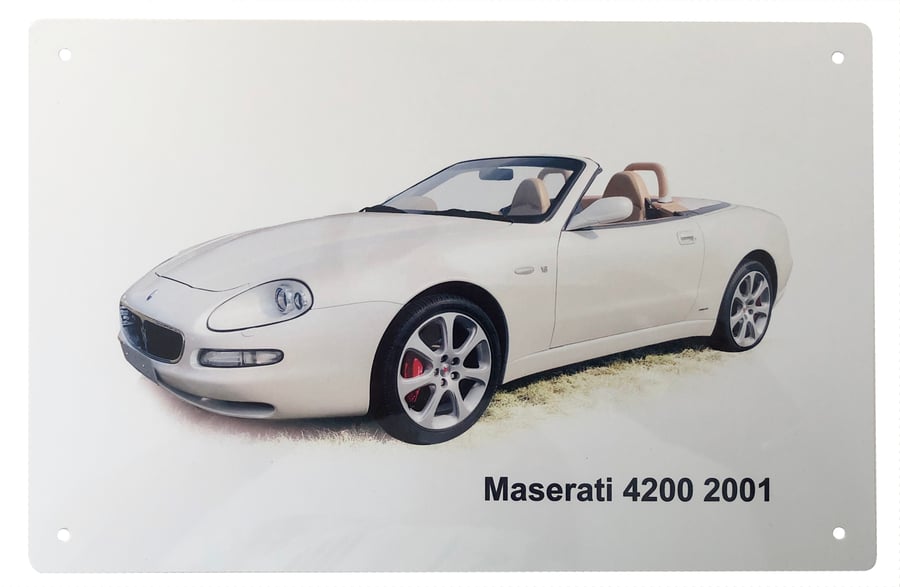 Maserati 4200 2001 - Aluminium Plaque - A5 or 203x304mm