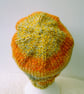 Ombre mustard yellow chunky beanie hat for an adult - Image 3