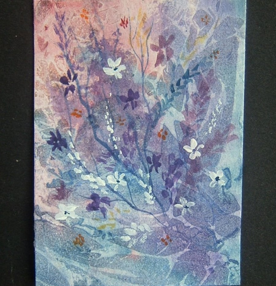 flowers floral art aceo painting watercolour ref 911