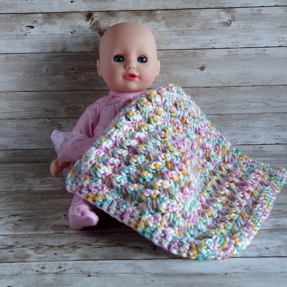 Crochet Doll Blanket, Handmade Doll Blanket, Nap Time, Snuggle Blanket