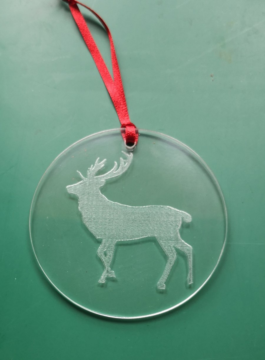 Acrylic Reindeer Christmas Decoration (2)