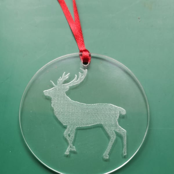 Acrylic Reindeer Christmas Decoration (2)