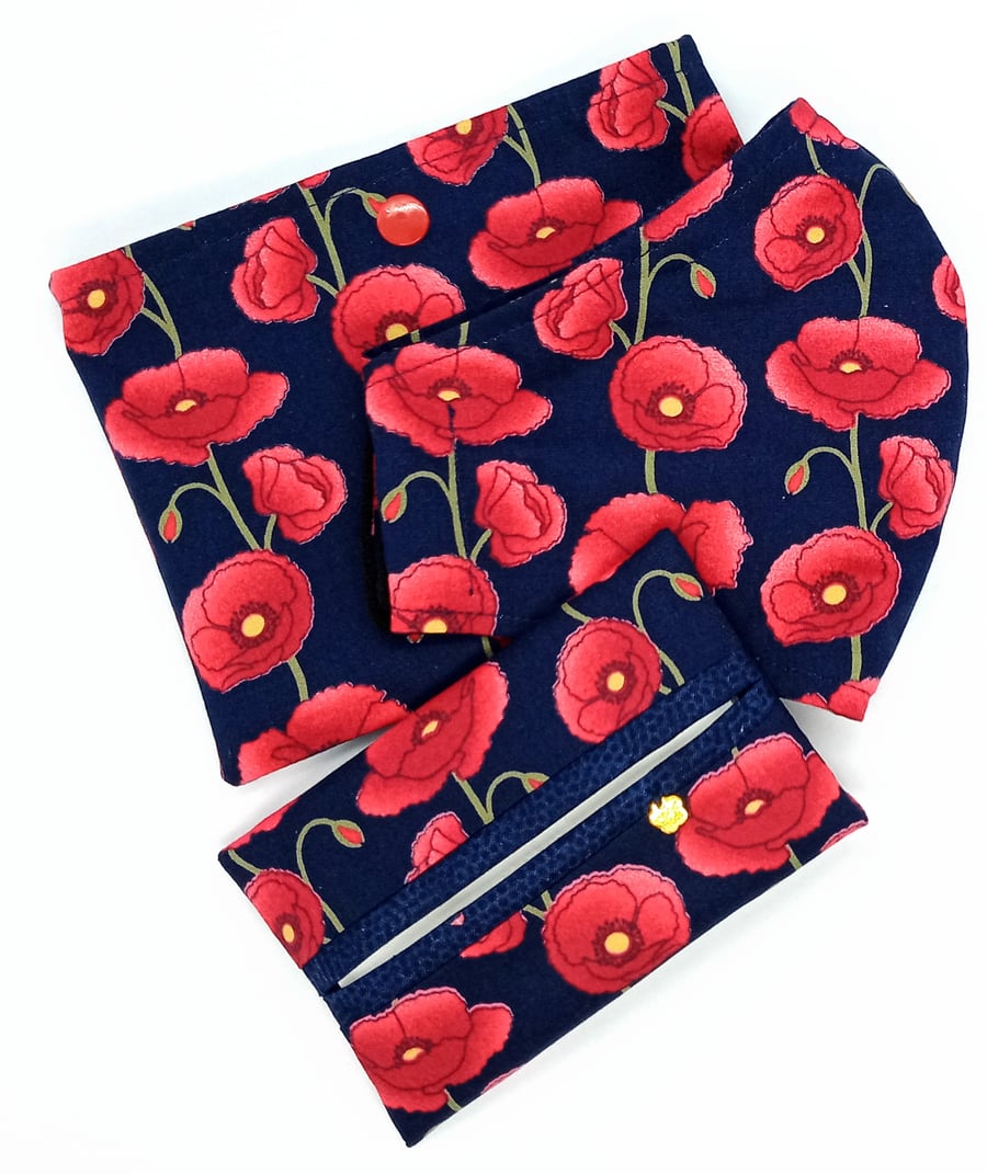 Poppy shaped Face mask set Sale