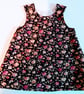 Dress, 12-18 months, A line dress, pinafore, needlecord, flowers, floral print  - Image 1