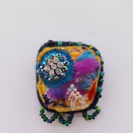 Mixed Media & Felt Brooch