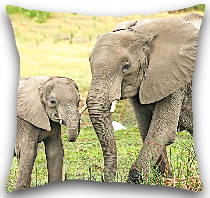 Elephant Cushion Elephant pillow Folksy