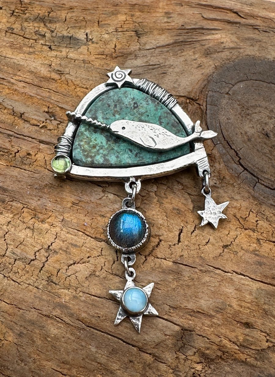 Narwhal Brooch 