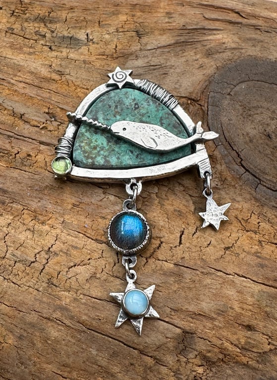 Narwhal Brooch 