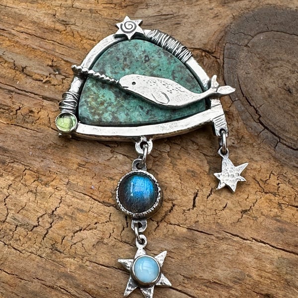 Narwhal Brooch 