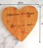 Personalised Heart Cheese Board, Bamboo, Wedding Gift, New Home - Image 3