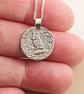 Fox Engraved Sterling Silver Coin Necklace - Image 2