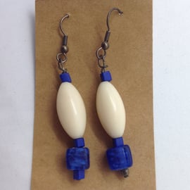 African-style earrings with chunky beads.  