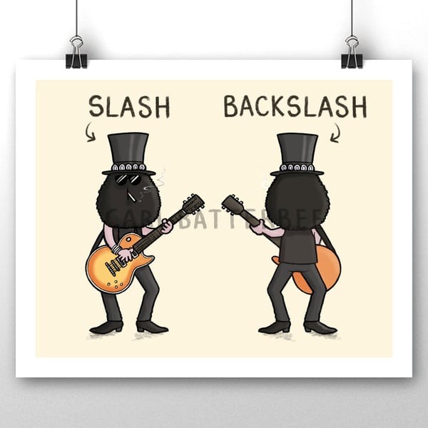 Slash Back Slash - Illustration Art Print