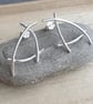 Geometric silver studs, Triangle stud earrings - Image 1
