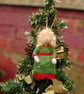 Needle Felt Elf - wool textile art - to hang on your tree - Image 4