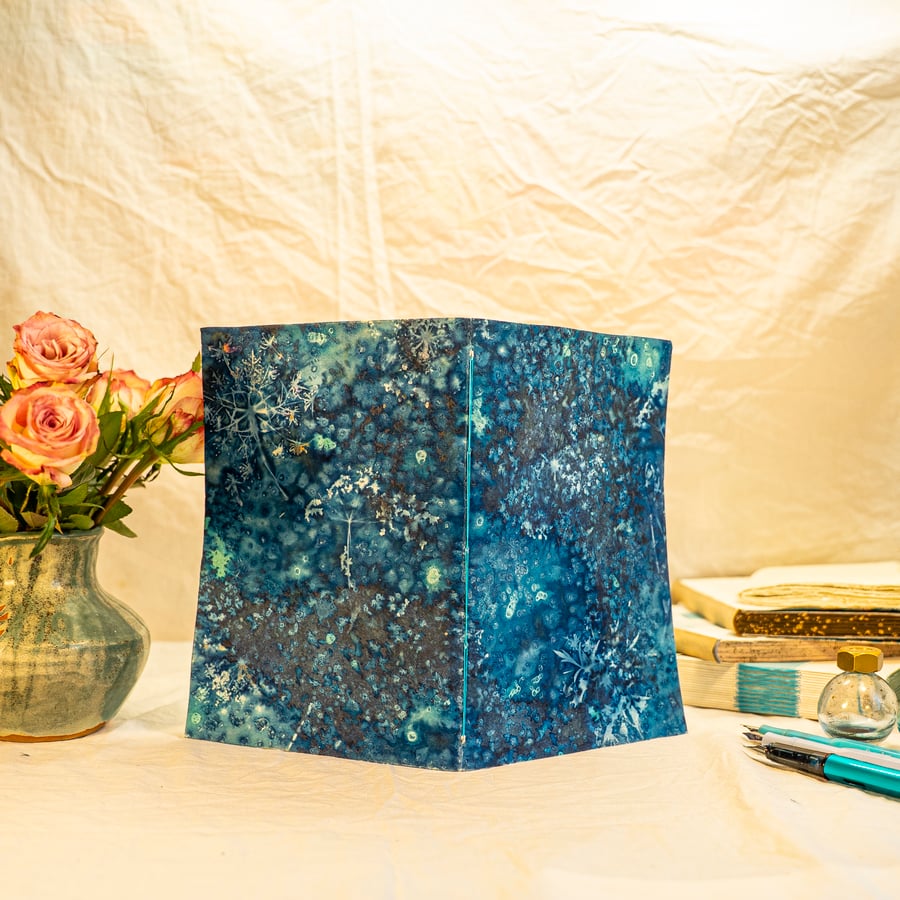 A5 Single Section Sketchbook with Wildflower Cyanotype Cover (Folksy153)