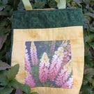 Lined shopper featuring a lupin photo