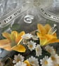 Lovely artificial flower in an envelope style holder or unique handbag design - Image 1