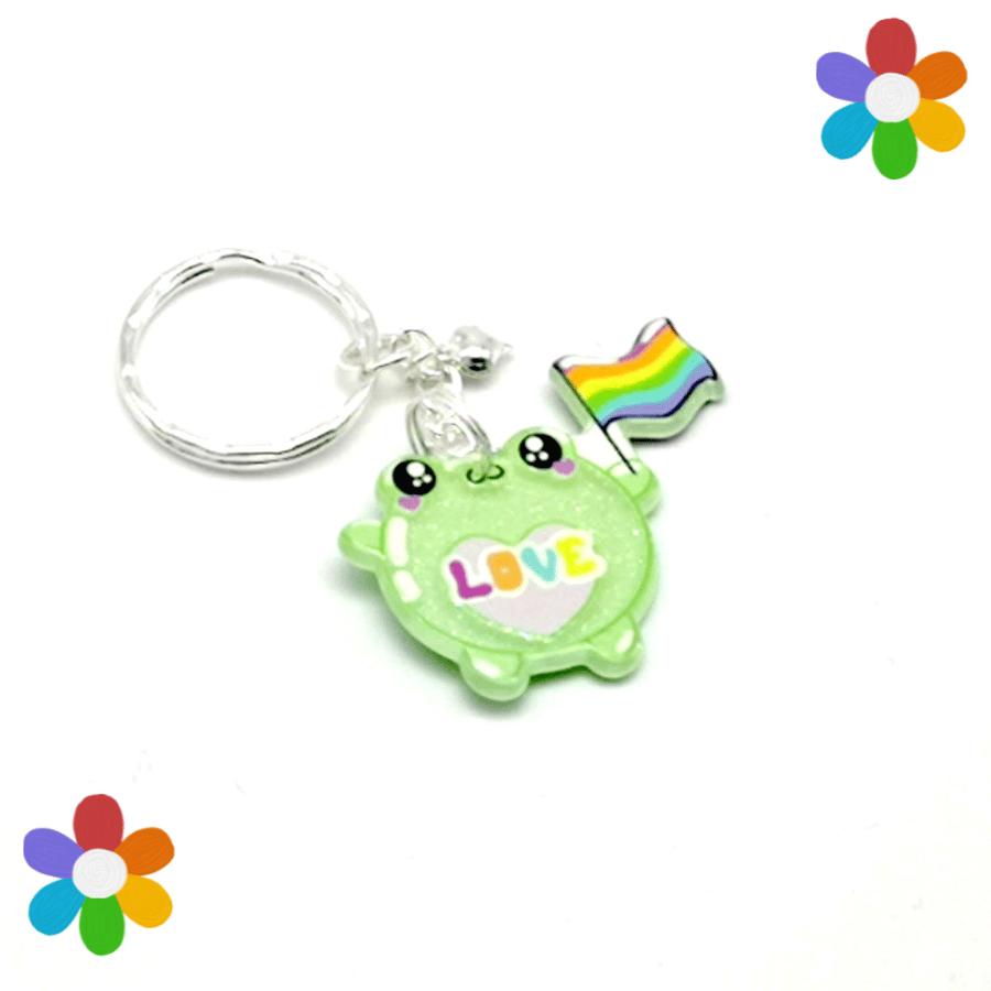 Pride Frog Keyring