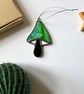 Stained glass mushroom, Toadstool decoration, Forest wildlife - Image 4