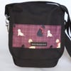 Dog Walking Bag:Black and Purple  Labrador