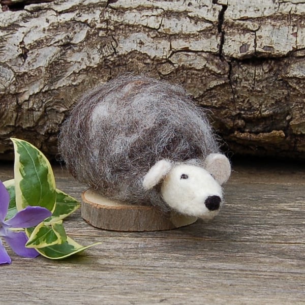 Seconds Sunday Needle Felt Hedgehog - wool hedgehog - hedgehog ornament 