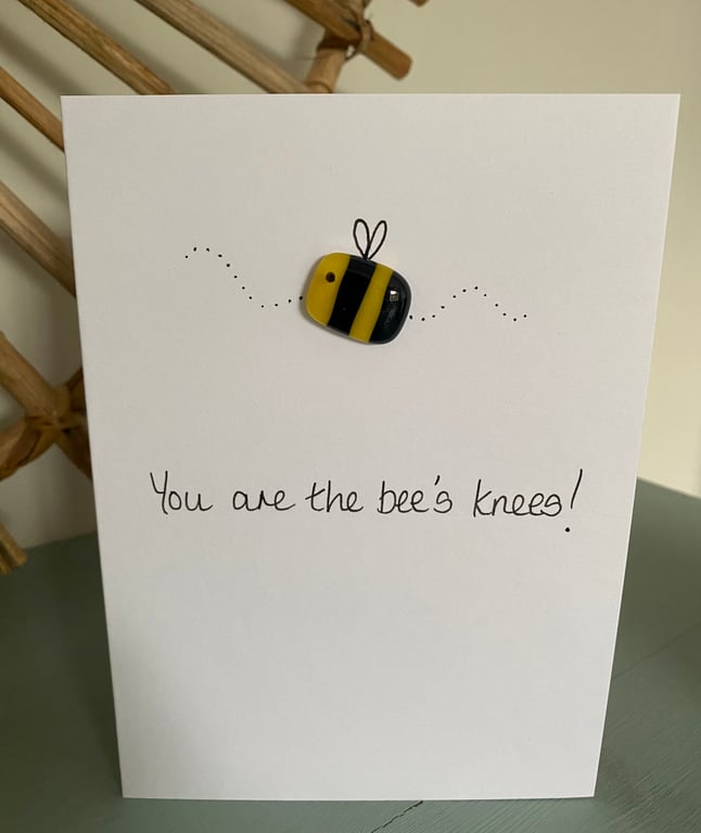 Fused glass bee 