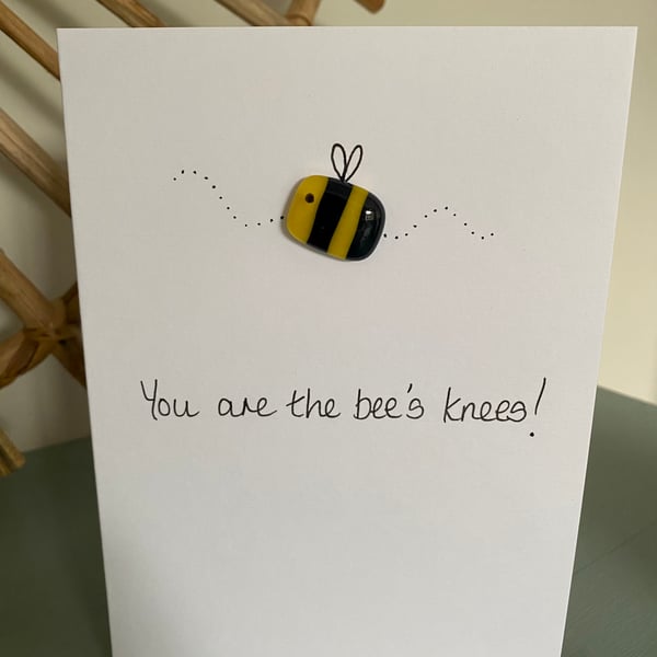 Fused glass bee 