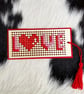Cross Stitch Bookmark Kit - Love - Image 1