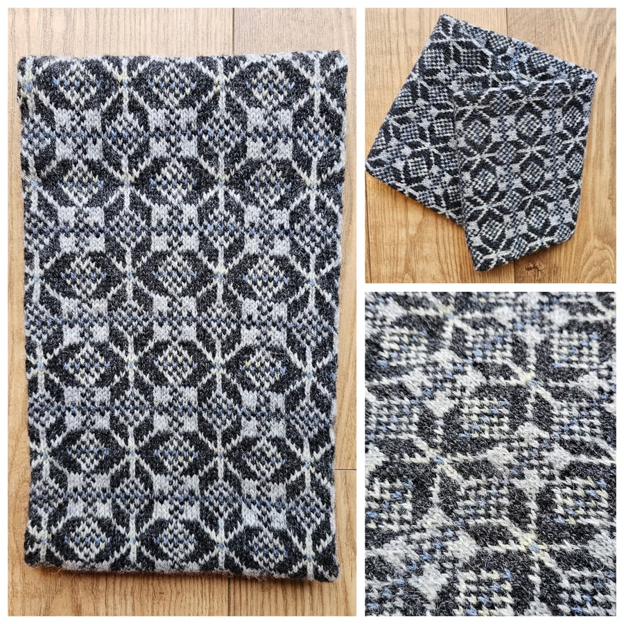 Fair Isle Cowl - hand knit in Shetland wool