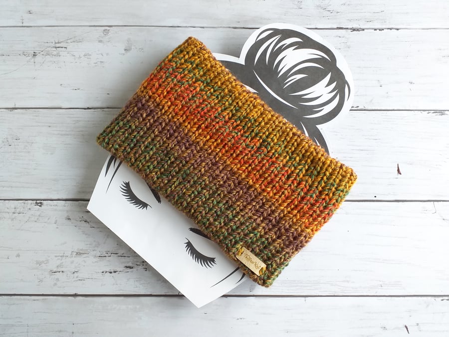 Autumn Knitted Headband, Soft and Warm Chunky Ear Warmers, 