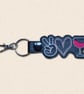 Wine Keyring - Peace Love Wine Bag Charm - Image 3