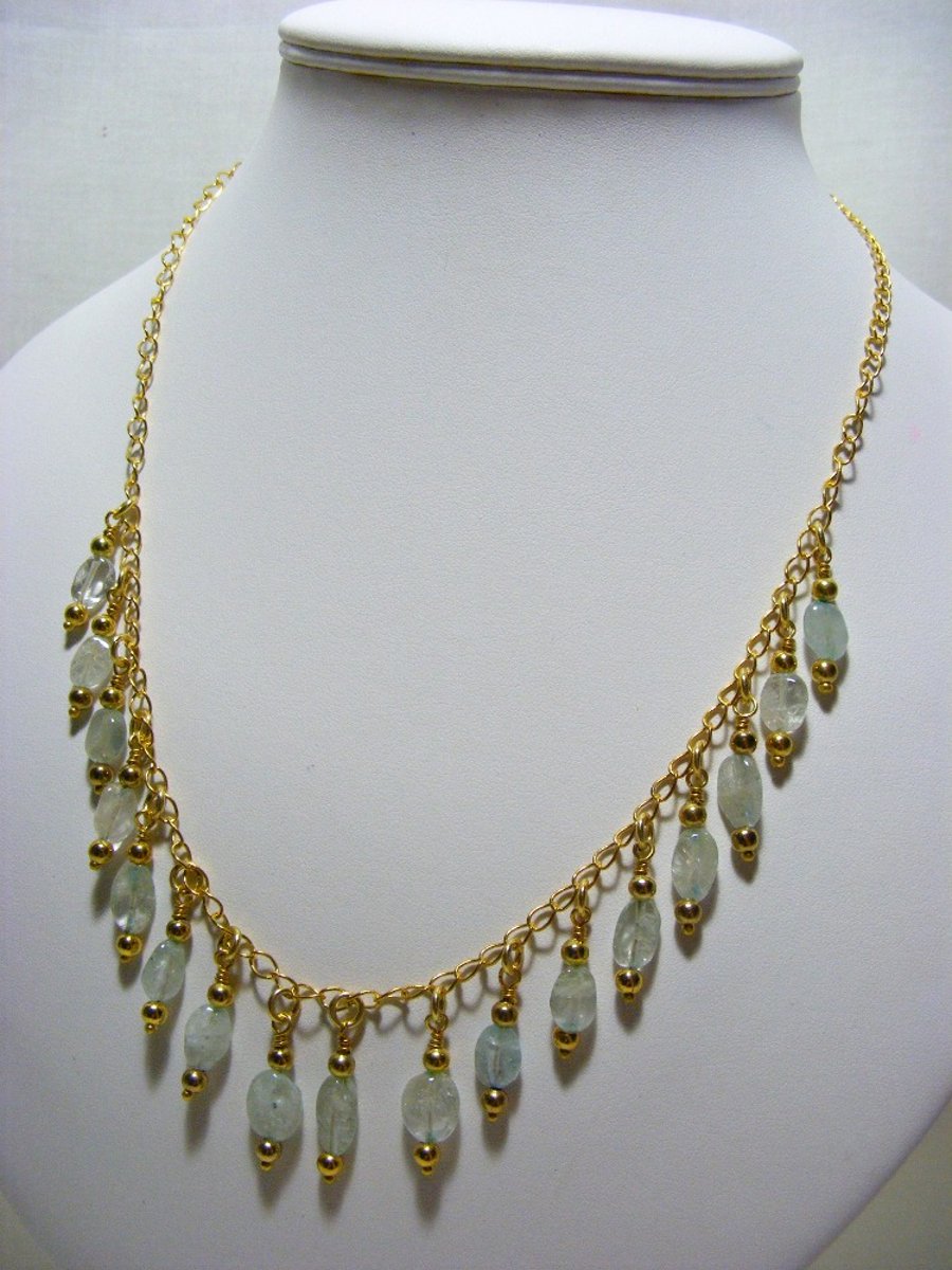 Aquamarine Gemstone Necklace