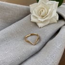 Golden Tide Wishbone Ring