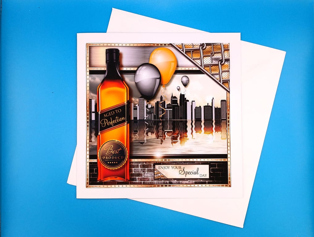 Birthday Card For Him,Decoupage