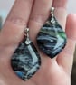 Midnight jewel wide teardrop earrings 