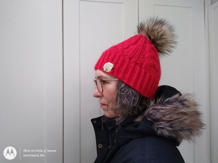 Bobble hat in Chunky Yarn