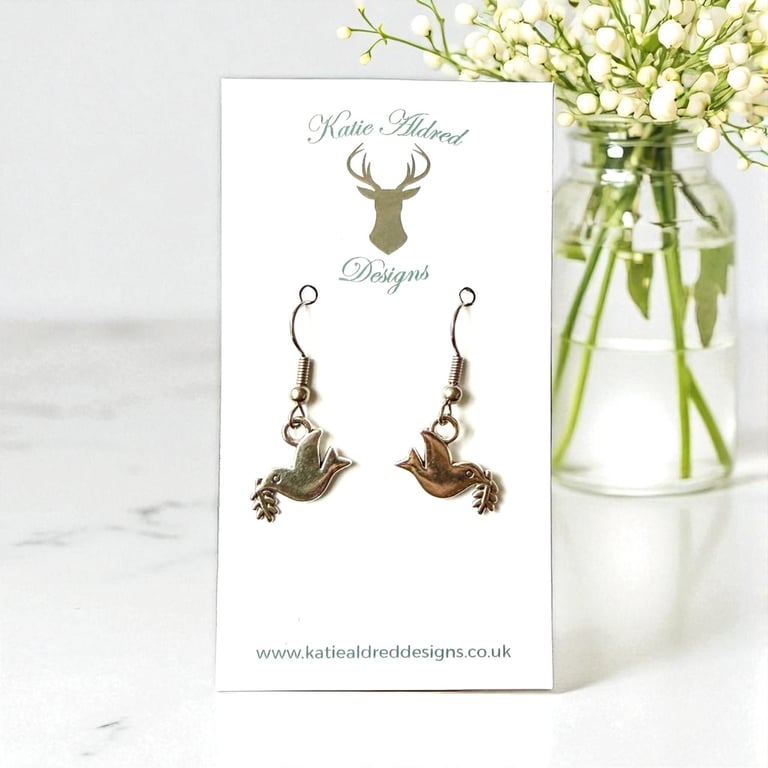 Charm Earrings - Peace Doves